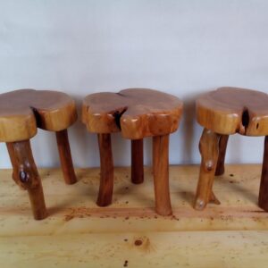 wild juniper wood stools